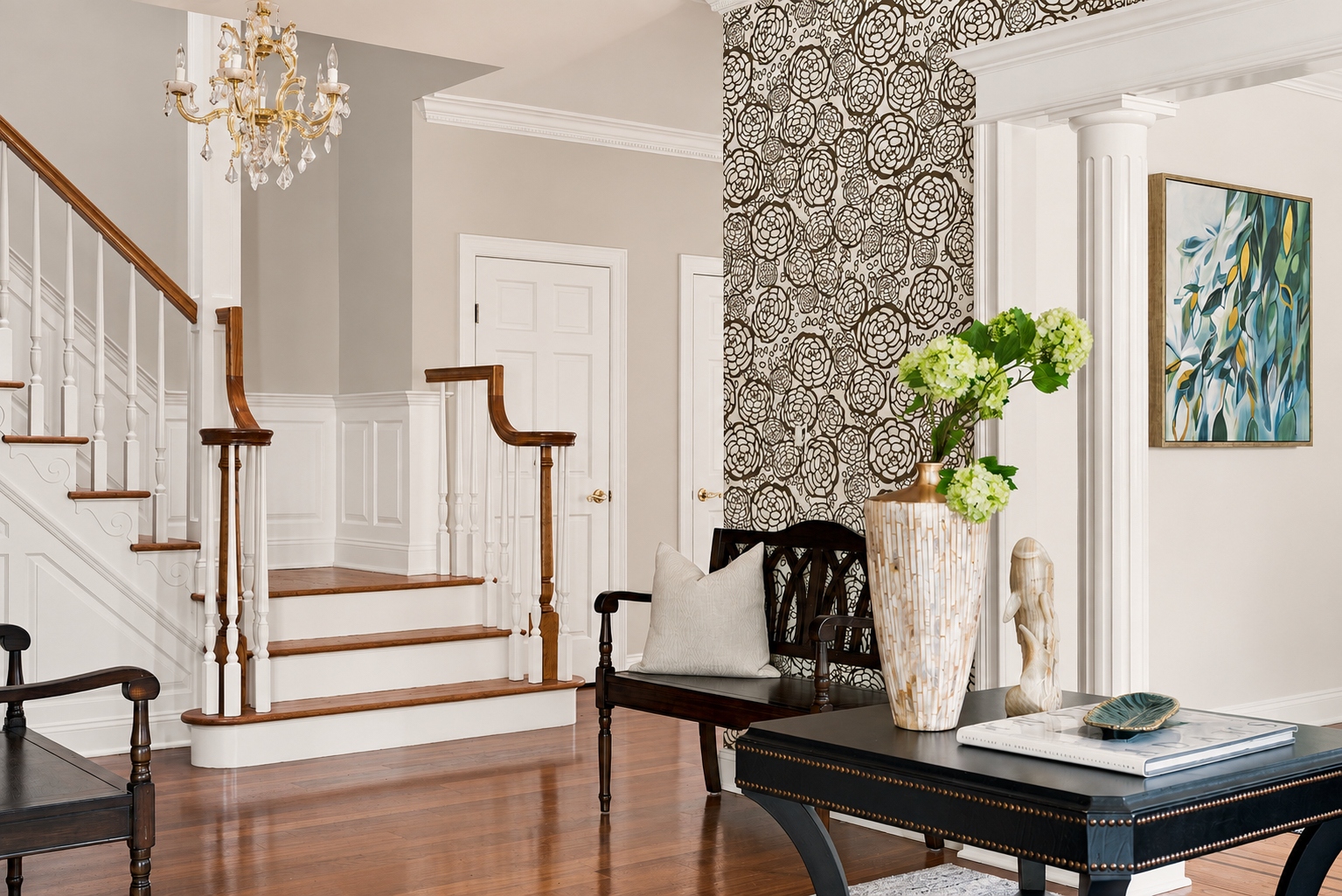 Foyer at 285 Hartshorn Drive, Short Hills