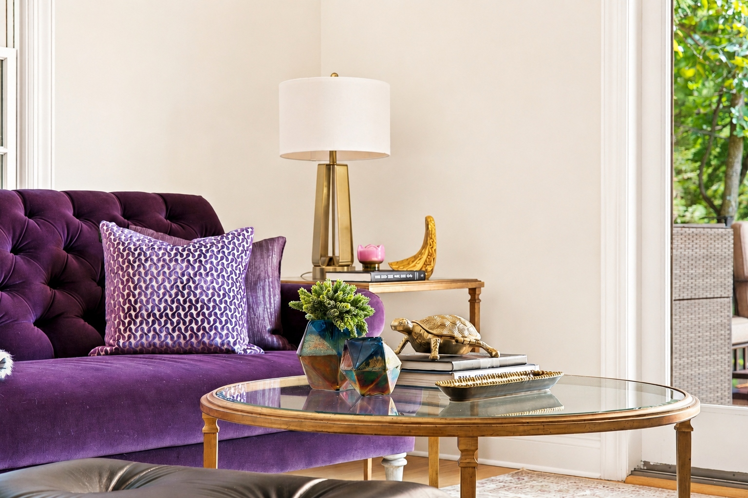 Guest suite sitting room at 285 Hartshorn Drive, Short Hills