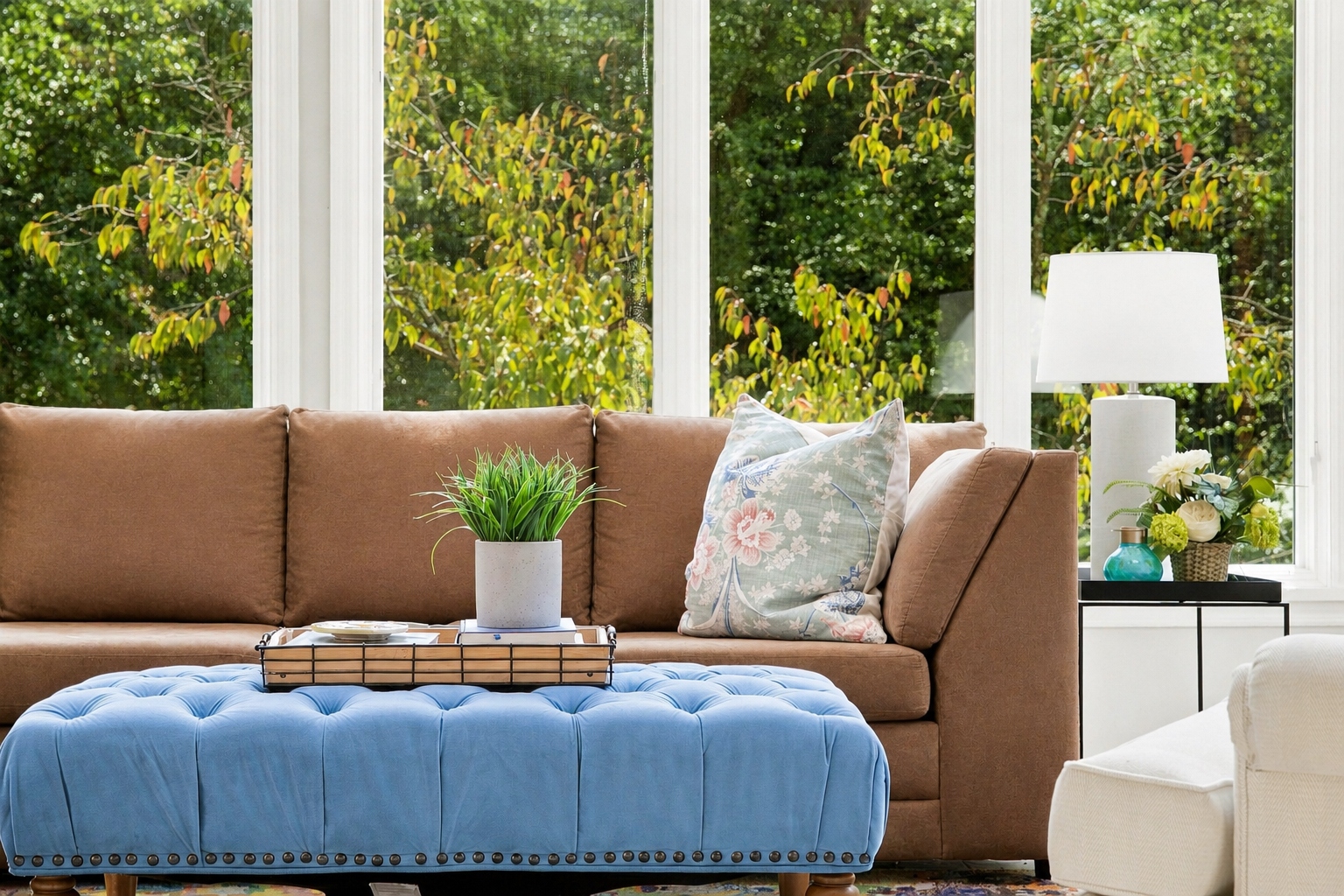 Sun room detail at 285 Hartshorn Drive, Short Hills